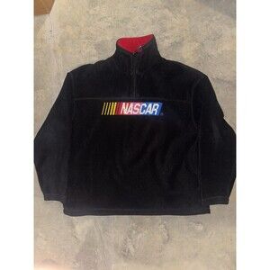 Nascar Half-Zip V-Neck Pullover Polyester Jacket  Size M